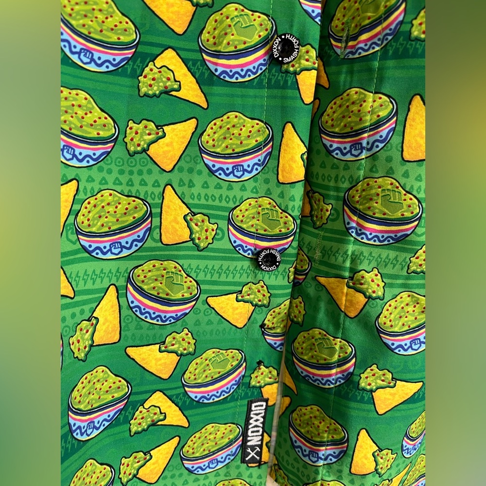 Dixxon Flannel x FIST‎ Chips N Guac Party Wear Short Sleeve Shirt Green Mens 3X - Picture 7 of 13